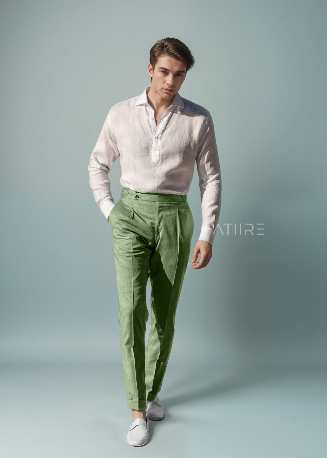 PISTA SIGNATURE BUTTONED GURKHA PANTS BY ATIIRE