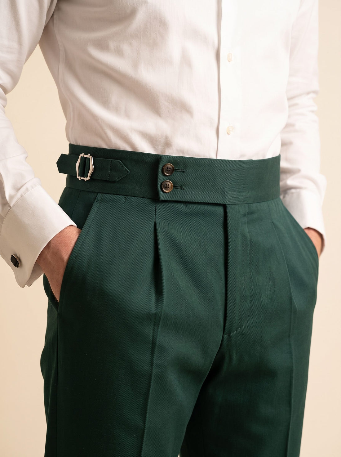 SIGNATURE BUTTONED GURKHA PANTS BY ATIIRE